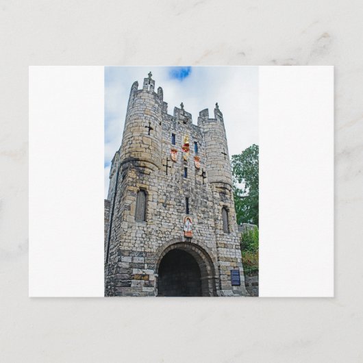 City of York Micklegate Bar Postkarte (Vorderseite)