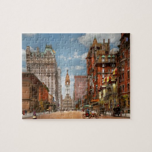 City - PA Philadelphia - Broad Street 1905 Puzzle (Horizontal)
