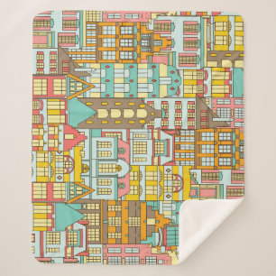 City Panorama Sketch: Häuser Nahtlos. Sherpadecke