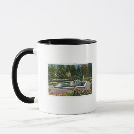 City Park Italienisch Rose Gartenblick Tasse (Links)