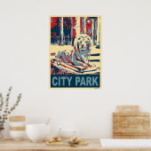 City Park Lion Poster (Küche)