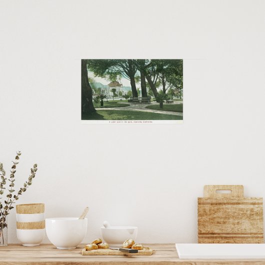 City Park ViewAlameda, CA Poster (Küche)