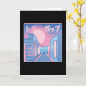 CITY POP VAPORWAVE KARTE (Gelbe Blume)