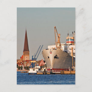 City port in Rostock (Deutschland) Postkarte