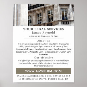 City Portrait, Legal Services Advertising Poster