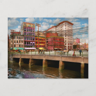 City - Providence RI - Crawford Street Bridge 1906 Postkarte