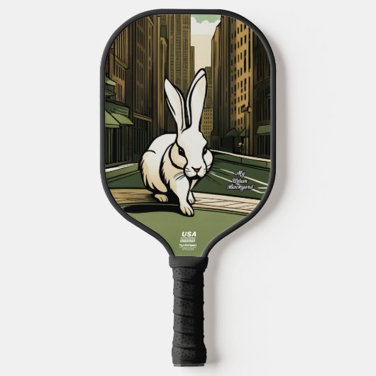City Rabbit Personalisiert Pickleball Paddle (Vorderseite)