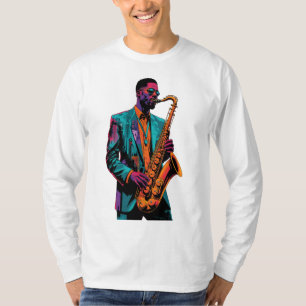 City Rhythms Fusion - Urban Jazz Afro-Futurist Kun T-Shirt