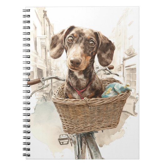 City Ride Dackel Spiral Notebook Notizblock (Vorderseite)