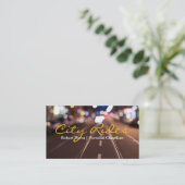 City Rides Chauffeur Taxi Visitenkarte (Stehend Vorderseite)