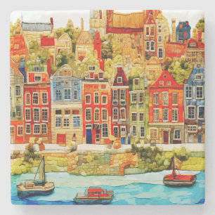 City Road Old House Architektur #55 Steinuntersetzer