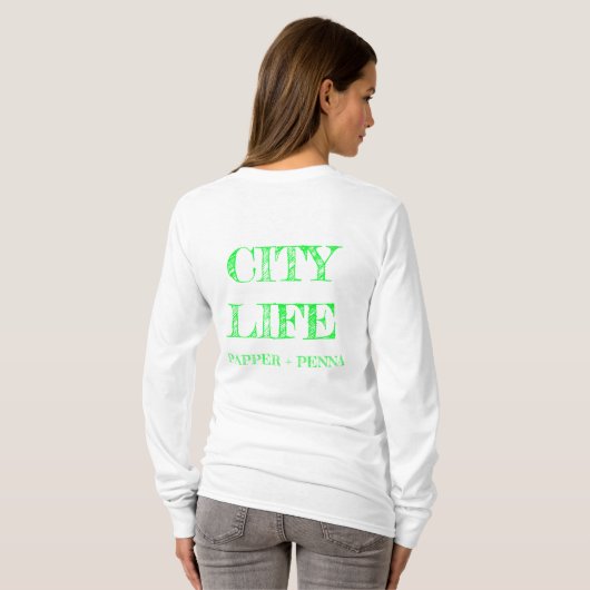 City Rowhome Long Sleeve Tshirt (Schwarz voll)