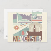 City Scape Manchester und North West Postcard Postkarte (Vorne/Hinten)