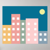 City Scape Night Poster (Vorne)