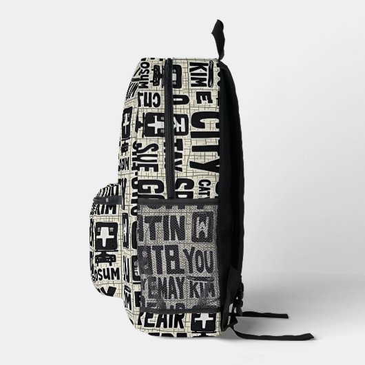 City Scribbles Bedruckter Rucksack (Rechts)