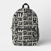 City Scribbles Bedruckter Rucksack (Vorderseite)