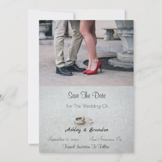 City Sidewalk Save the Date (Vorderseite)