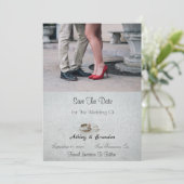 City Sidewalk Save the Date (Stehend Vorderseite)