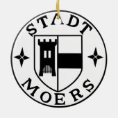City Siegel Moers, Deutschland Keramik Ornament (Hinten)