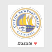 City Siegel Newport Beach, Kalifornien Aufkleber (Blatt)