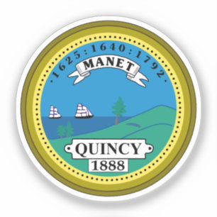 City Siegel of Quincy, Massachusetts Aufkleber