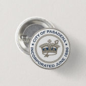 City Siegel Pasadena, Kalifornien Button (Vorne & Hinten)