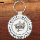 City Siegel Pasadena, Kalifornien Schlüsselanhänger (Rückseite)