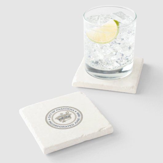 City Siegel Pasadena, Kalifornien Steinuntersetzer (Seitenansicht)