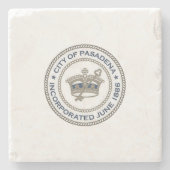 City Siegel Pasadena, Kalifornien Steinuntersetzer (Vorderseite)