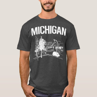 City Sketch Michigan T-Shirt