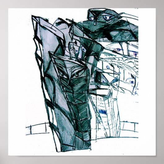 CITY SKETCHER WHITE POSTER (Vorne)