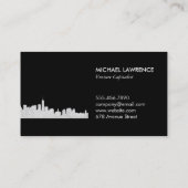 City Skyline | Abstrakt (gesprenkelt) Visitenkarte (Rückseite)
