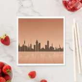 City Skyline bei Morgendämmerung Napkins Serviette (Beispiel)