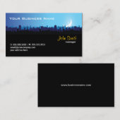 City Skyline bei Nachtkarte Visitenkarte (Vorne/Hinten)