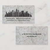 City Skyline | Betonfarben Visitenkarte (Vorne/Hinten)
