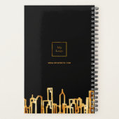 City skyline Black Gold Logo Planer (Rückseite)