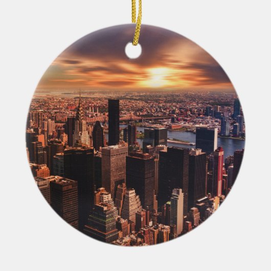  City skyline image on ceramic ornament (Vorne)