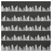 City Skyline in der Nacht Stoff (Muster)