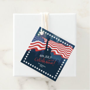 City Skyline Independence Day Celebration ID658 Geschenkanhänger