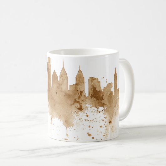 City Skyline Kaffeestube Kunst Kaffeetasse (VorderseiteRechts)