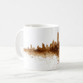 City Skyline Kaffeestube Kunst Kaffeetasse (Vorderseite Links)