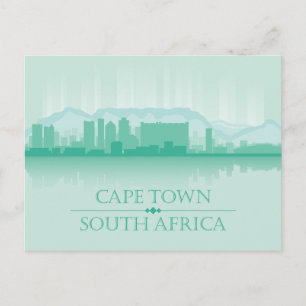 City Skyline Kapstadt, Afrika Postkarte