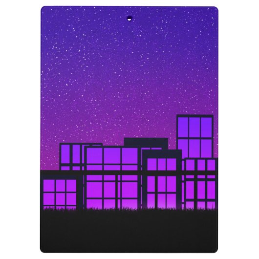 City Skyline Klemmbrett (Rückseite)