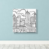 City Skyline Leinwanddruck (Insitu (Holzboden))