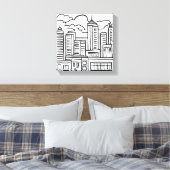 City Skyline Leinwanddruck (Insitu (Schlafzimmer))