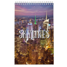 City Skyline Monatlicher Mauerkalender
