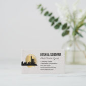 City Skyline | Real Anwesen Visitenkarte (Stehend Vorderseite)