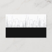 City Skyline | Red Realtor-Logo Visitenkarte (Rückseite)