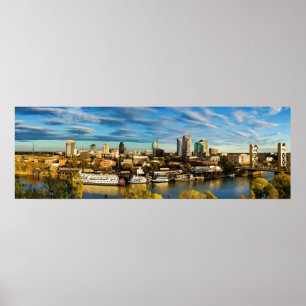 City Skyline Sacramento Kalifornien Poster