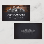 City Skyline | Schere Visitenkarte (Vorne/Hinten)